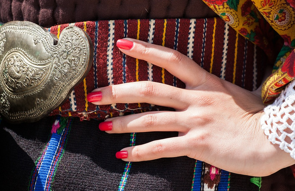 woman with belt